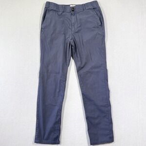 Marine Layer Pants Mens Medium Saturday Breeze Chino Stretch Elastic Waist Grey